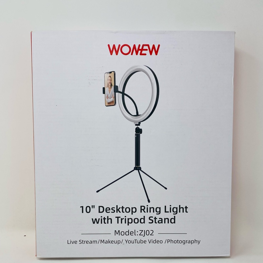 NWT Wonew 10" Selfie Desktop LED Ring Light Stand Phone Holder w/ Tripod Stand - Picture 6 of 7